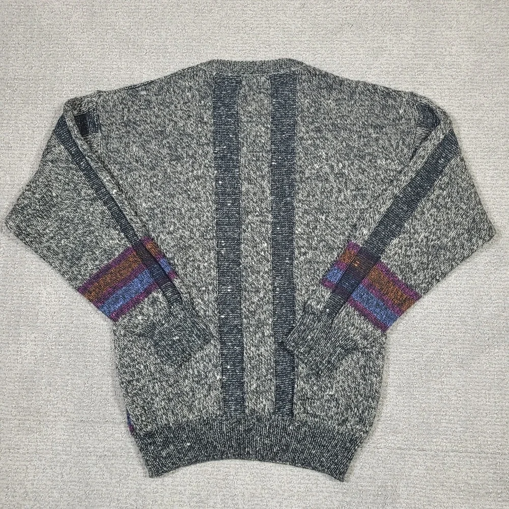 Vintage Damon Sweater Wool Mens Large Made In Italy Cable Knit